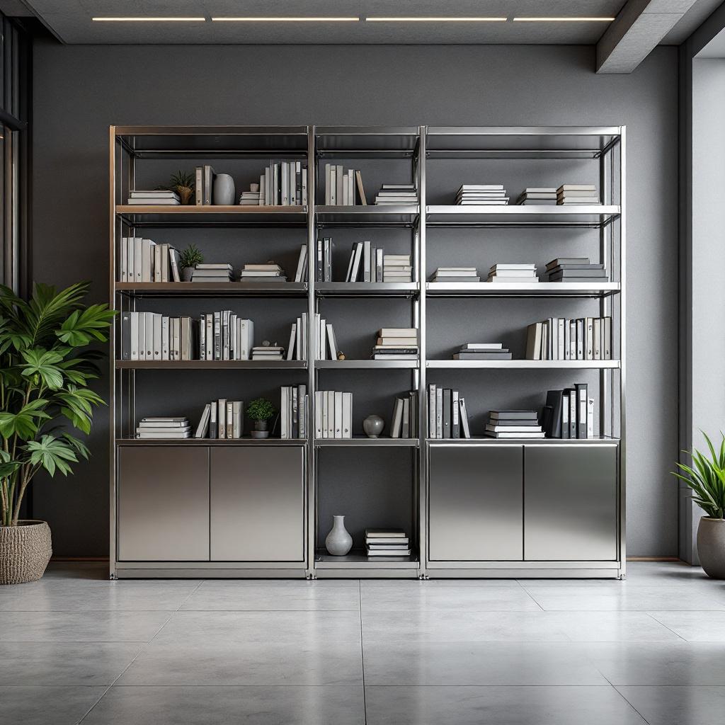 Libreros de acero inoxidable